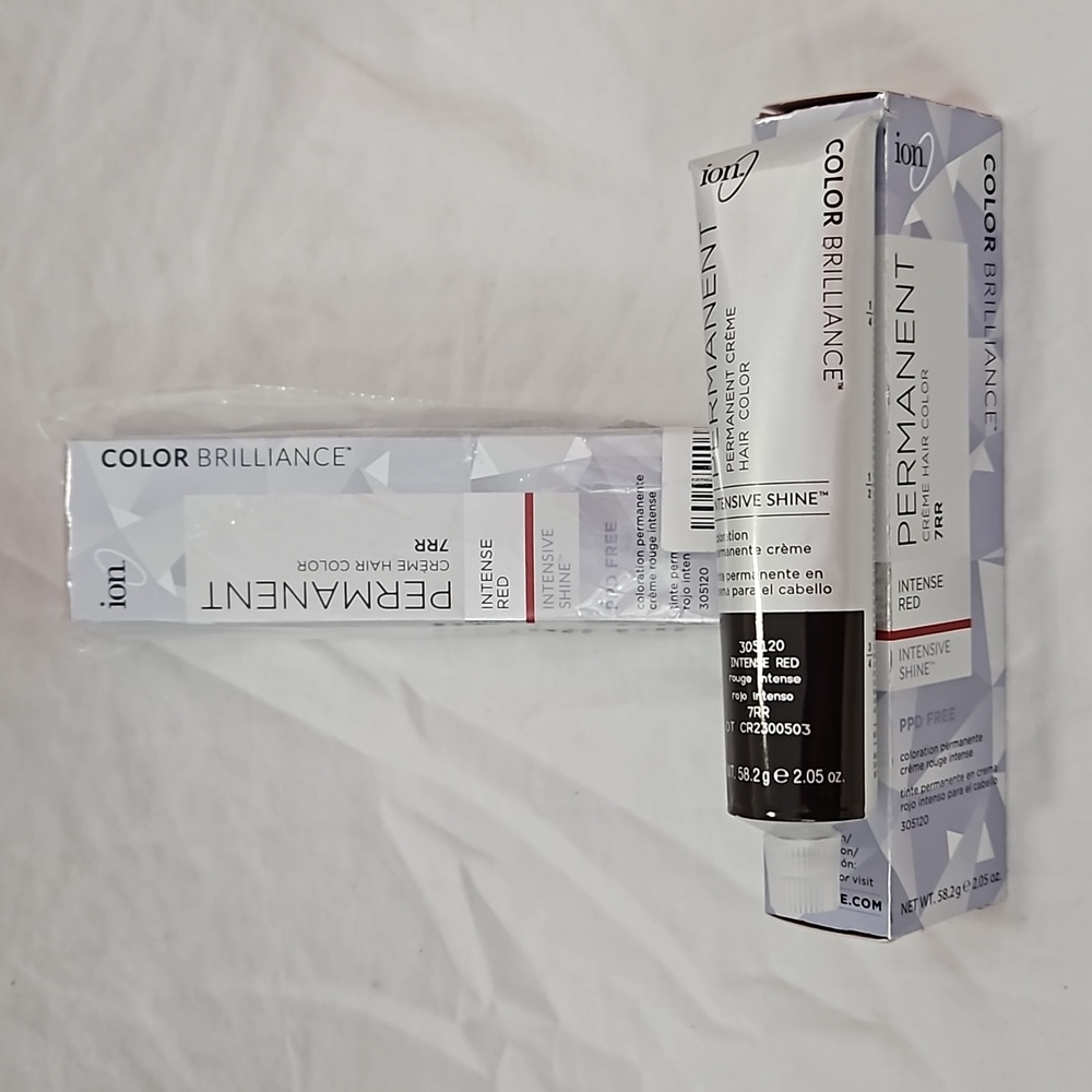 2 NIB ION Intense Red Permanent Hair Color Brilliance Sally's Dye